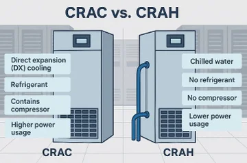 Горячий и холодный коридор в серверной