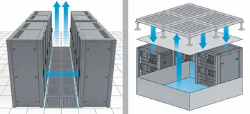 Горячий и холодный коридор в серверной