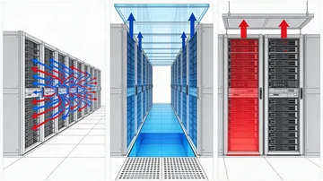 Горячий и холодный коридор в серверной